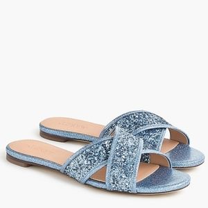 J Crew Cora criss cross sandals in ocean blue 9